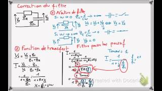 Correction exercice filtre RC [upl. by Nwahsan]