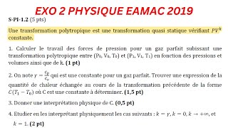 Solution physique 2 concours EAMC 2019 niveau ingénieur [upl. by Wescott999]