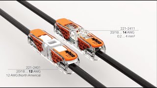 WAGO 221 Series Inline Splicing Connector with Lever [upl. by Atinrev]