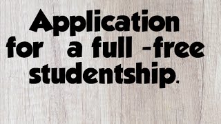 application for a full free studentshipenglishwithazim [upl. by Atsirc]