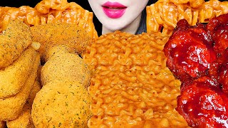 ASMR CHEESY CARBO FIRE NOODLE CHICKEN CHEESE BALL 까르보불닭 뿌링클 치킨 치즈볼 먹방 EATING SOUNDS MUKBANG [upl. by Cynera]