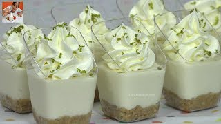 Cheesecake de Limón en Vasitos para Mesa de Postres  Recetas en Casayfamiliatv [upl. by Anatola]