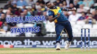 Isuru Udana Cricket Statistics Wickets Best Bowling Bowling Average World Cup T20 amp First Class [upl. by Leinahtam]