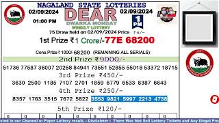 Lottery Sambad Live Dear Nagaland State Lottery Live draw result 020924Lottery live sambad [upl. by Vaughn]