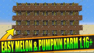 Minecraft Automatic Melon and Pumpkin Farm 116 [upl. by Onstad]