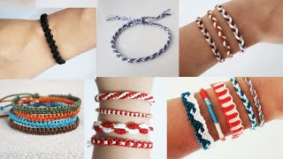 10 Easy Friendship Bracelet Ideas  How to Make Thread Bracelet [upl. by Akinnej]