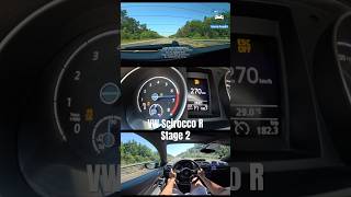 VW Scirocco R STAGE 2 on Autobahn [upl. by Bentlee]