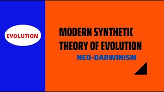 Modern Synthetic Theory of EvolutionNeoDarwinism [upl. by Odom680]