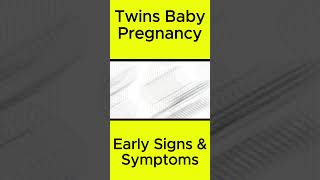 Twins Baby Pregnancy Early Signs amp Symptoms  Judwa Bachon ki alamat shorts [upl. by Annerb713]