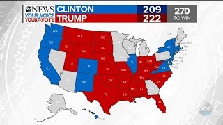 Trump Wins Florida Clinton Wins Washington  2016 Election Results [upl. by Myk275]