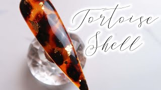 Easy Tortoise Shell Nail Art Tutorial  Gel Polish [upl. by Burt]