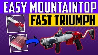 Destiny 2  EASY MOUNTAINTOP  RANDYS THROWING KNIFE FASTEST TRIUMPHS [upl. by Anna-Diana]