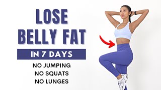 LOSE BELLY FAT in 7 Days🔥 40min Belly Fat Loss Workout  All Standing Workout Knee Friendly [upl. by Agatha]