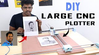 DIY Large CNC Plotter  Writing amp Drawing Machine  Resizeable CNC Plotter  Coders Cafe [upl. by Aisital]