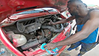 How Street Mechanics fix a Diesel Injection System on a Mercedes Sprinter🇨🇩 [upl. by Annahtur]