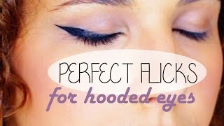 HOW TO  WINGED EYELINER FOR HOODED EYES [upl. by Airebma883]