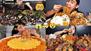 MUKBANGERS FINISHING ALL THEIR FOOD🤯😱😵 [upl. by Ssyla]