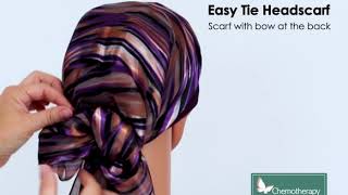 Chemo Headwear Scarf Tying Demo [upl. by Hairas]