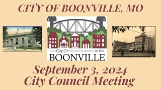 City Of Boonville Missouri Council Meeting on September 3 2024 at 700 pm [upl. by Llydnek]