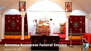 Annama Kuriakose Keepalakkattue Funeral Service [upl. by Asfah]