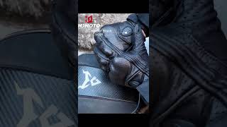 MJMOTO Classic Vintage Motorcycle Gloves Leather Perforatio [upl. by Mcafee]