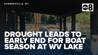 Ongoing drought forces early end to boat season at West Virginia lake [upl. by Gnen175]