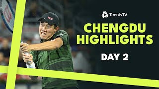 Nishikori Against Shang Safiullin Faces Fognini  Chengdu 2024 Day 2 Highlights [upl. by Cleve]