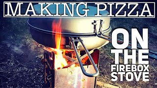 Making Pizza on the Firebox Stove [upl. by Ahsonek]