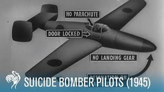 Suicide Bomber Pilots WWII Footage 1945  British Pathé [upl. by Sky]