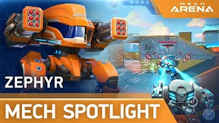 Mech Arena  Mech Spotlight  Zephyr [upl. by Aiek]