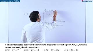 Trisected Line Equation Calculator KCET 11th Mathematics 2D Geometry Straight Lines [upl. by Derf]