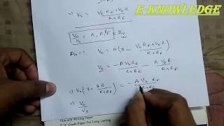 Nonideal OpAmp Voltage gain derivation for INVERTING MODE with example full description [upl. by Huntington940]