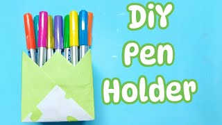 How to make Paper Pen Holder  DIY Pen holder  School Supplies [upl. by Bandeen]