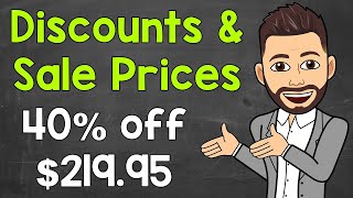 How to Calculate a Discount and Sale Price  Math with Mr J [upl. by Vina847]