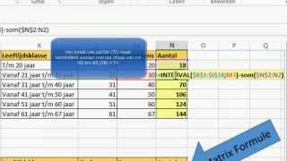 Excel  Hoe Bereken ik het aantal personen in een leeftijdsklasse Interval Functie [upl. by Bradan]