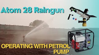 Watch The Petrol Engine Pump Operated 15 inch Raingun Ducar Atom 28 In Action [upl. by Drhacir]