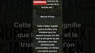 Le chagrin est égoïste et ne peut recevoir de remède de ce qui ne le touche pas  Marcel Proust [upl. by Burnight]