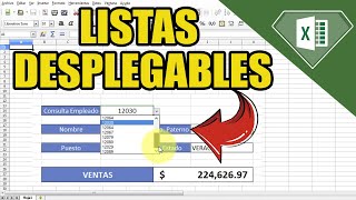 Como crear LISTAS DESPLEGABLES dependientes en excel 2022 TIPS Y TRUCOS [upl. by Pacifa]