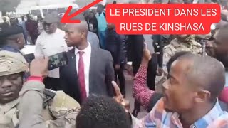 🔴Pr FELIX TSHISEKEDI DANS LES RUES DE KINSHASA POUR S ENQUERIR DE LA SITUATION [upl. by Eerpud316]