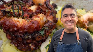 PULPO ASADO A LA PARRILLA Perfecto blando delicioso e infalible  Todos los secretos [upl. by Etnuad]