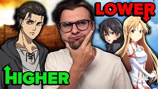 HIGHER OR LOWER but its anime ratings [upl. by Yanad]