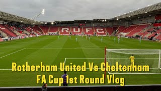 Rotherham United 13 Cheltenham Town Vlog  FA Cup 1st round [upl. by Eisse]