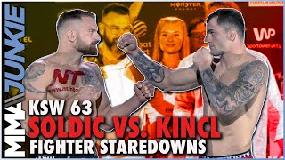 KSW 63 weigh in highlight and faceoffs [upl. by Ivory366]