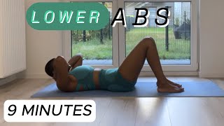 9 MIN LOWER ABS WORKOUT Belly Fat Burner  Get A Flat Belly  At Home No Equipment [upl. by Inig]