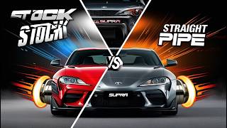 2022 Toyota Supra Stock Exhaust vs Straight Pipe SOUND BATTLE [upl. by Aleta523]