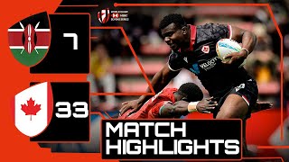 Canada DOMINATE secondhalf in Kenya clash  Kenya v Canada  HSBC France Sevens Rugby [upl. by Netsyrc]