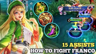 15 ASSIST THIS IS HOW TO USE FLORYN TO FIGHT AGAINTS FRANCO  FLORYN BEST BUILD 2024  MLBB [upl. by Ayotol]