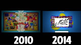 Hot potatoes the best of the wiggles end credits comparison 2010 and 2014 versions [upl. by Gustafson490]