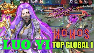 Top 1 Luo Yi Combo skill Build and Emblem  Top Global 1 Luo Yi Gameplay  MOBILE LEGENDS [upl. by Madlin]