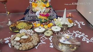 Bengali kojagori laxmi puja 2019 My simple laxmi puja [upl. by Oikim447]